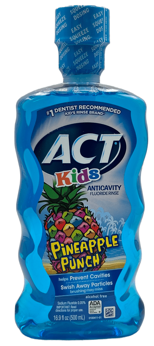 ACT Kids - Anticavity Fluoride Rinse - Pineapple Punch - 16.9 FL OZ
