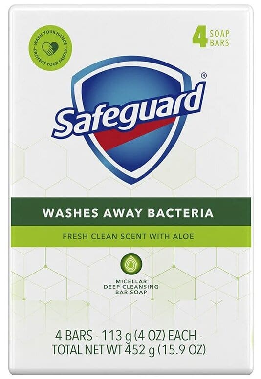 Safeguard Micellar Deep Cleansing Bar Soap - 4 Bars