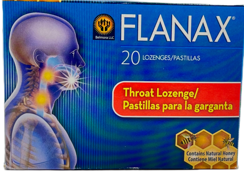Flanax: 20 Natural Throat Lozenges for Soothing Relief