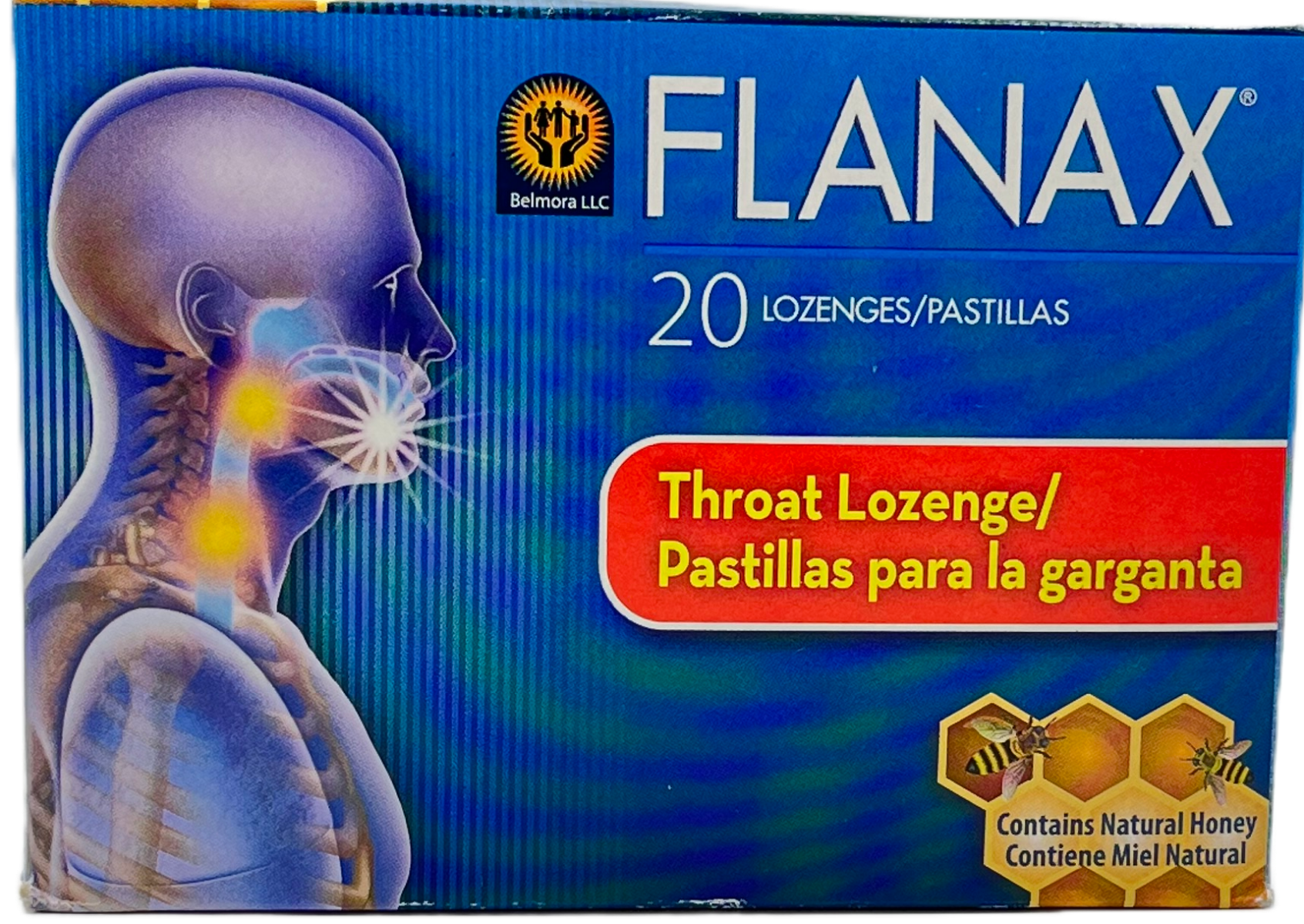 Flanax: 20 Natural Throat Lozenges for Soothing Relief