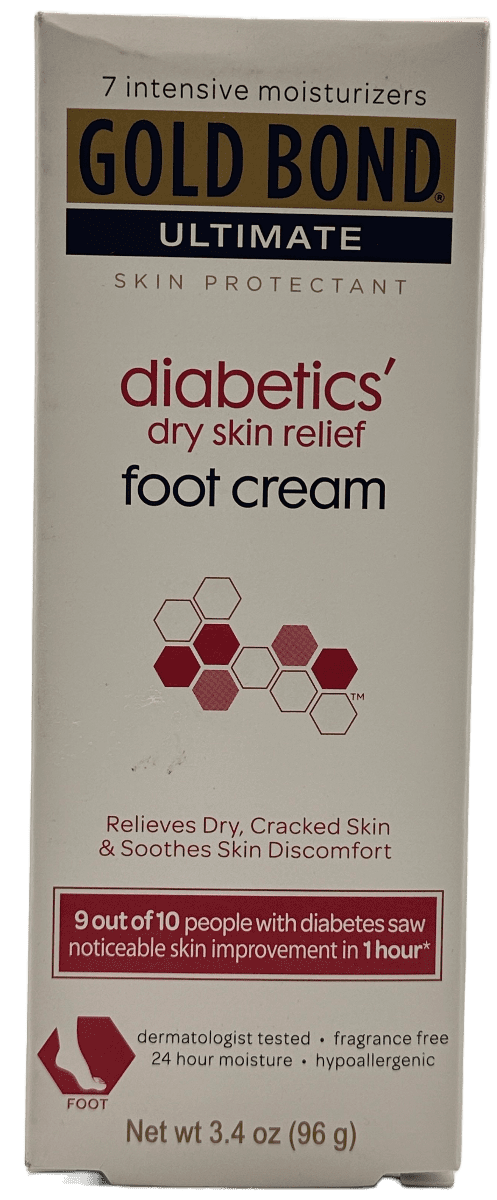 Gold Bond Ultimate - Diabetics - Dry Skin Relief Foot Cream - 3.4 oz