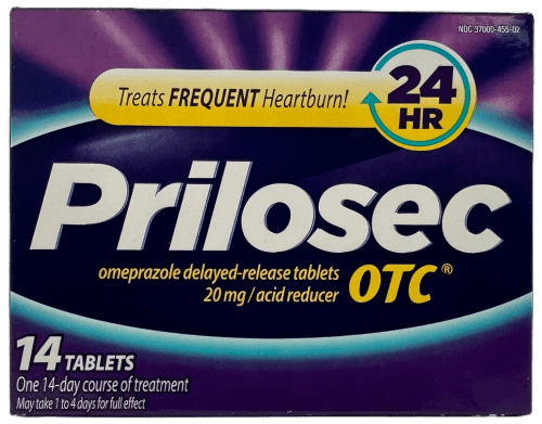 Prilosec OTC 14-Day: Heartburn Relief | 20mg Omeprazole