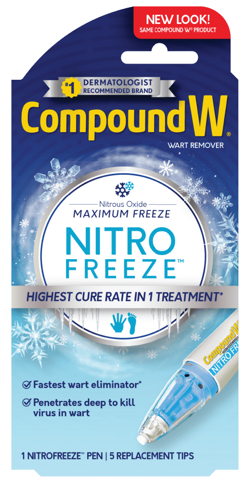 Compound W - Wart Removal NitroFreeze Pen - 1 Pen & 5 Replaceable Tips